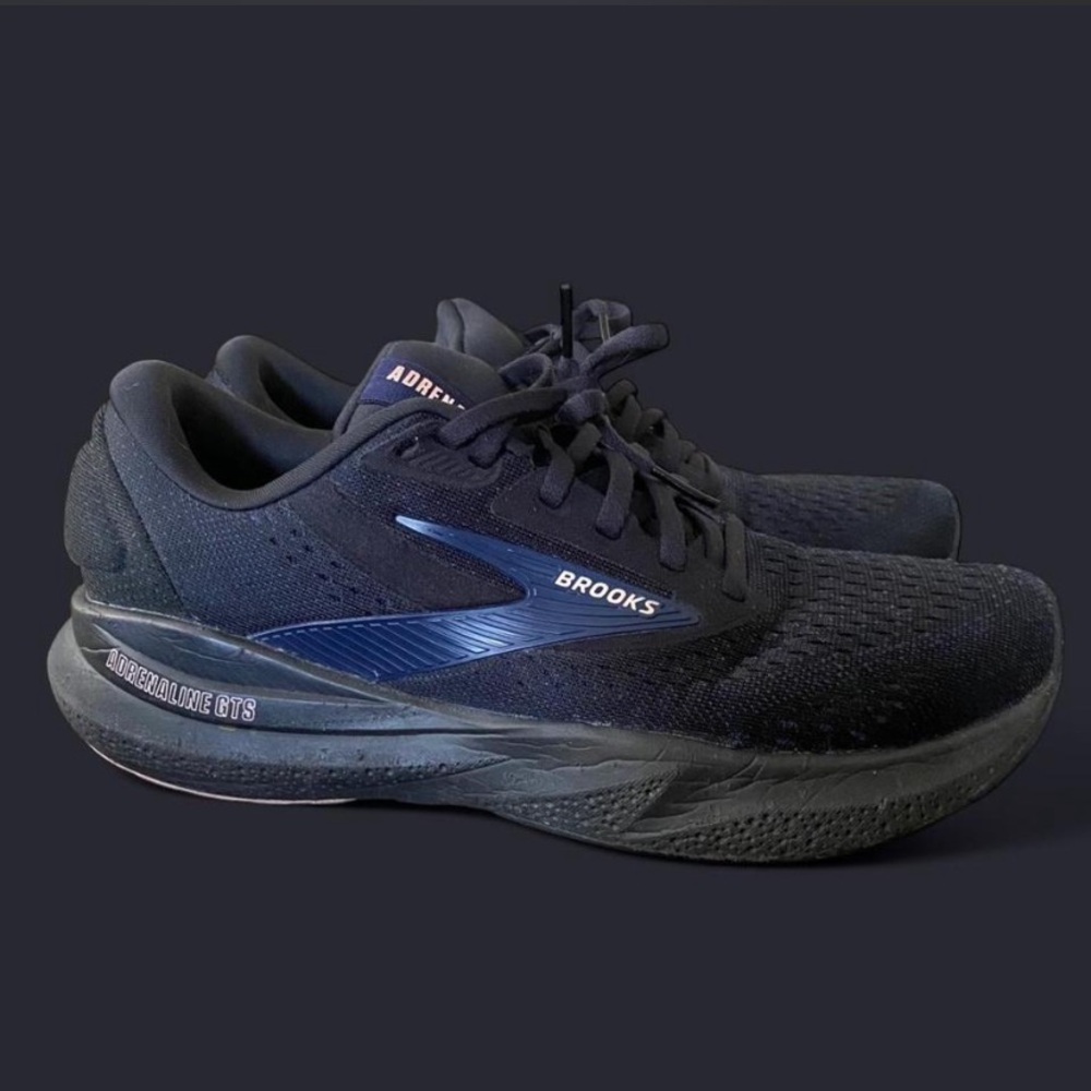 Brooks Adrenaline GTS 24 Women's Running Shoes - Black & Blue - Picture 2 of 8